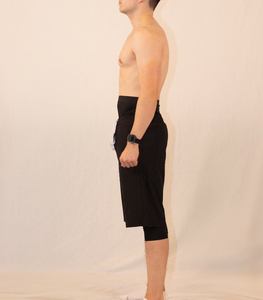 Custom Muslim Men's Awrah <b>Swim</b> Shorts High Waist Modest Islamic Solid Casual Compression Inner <b>Leggings</b> Nonwoven Quick Dry - Product Image 4