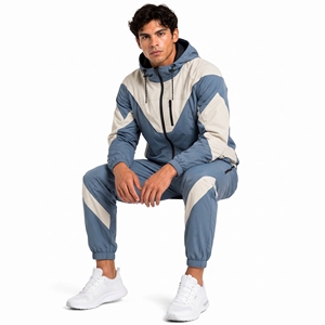 Conjunto Deportivo Cortavientos Unisex Personalizado OEM ODM, 100% Poliéster, Tejido de Secado Rápido con Memoria, Chaqueta y Pantalones Deportivos, Traje de Entrenamiento Sólido - Product Image 6
