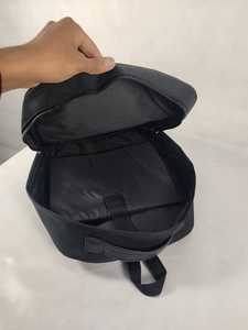 Black Polyester Laptop <b>Backpack</b> with Front Zipper Pocket, <b>Lightweight</b> Business Travel <b>Backpack</b>, Minimalist Casual School Bag - Product Image 6