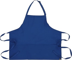 Delantal Azul con Bolsillos y Cierre de Lazo, Uniforme para Mujer de Restaurante o Bar, 100% Poliéster Tejido - Product Image 5