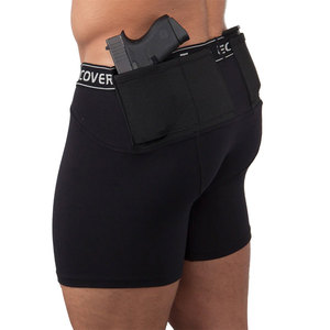Shorts tactiques de tir pour hommes, avec étui dissimulé pour arme à feu, en spandex, pour le sport et le port dissimulé. - Product Image 1