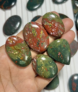 Lot de pierres précieuses naturelles en hématite, cabochons en hématite de forme libre pour la fabrication de colliers, cabochons de formes variées de chez ASHU GEMS - Product Image 2
