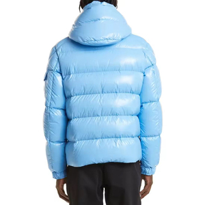 Veste matelassée unisexe personnalisée avec logo, imperméable, coupe-vent, à capuche, avec fermeture éclair, rembourrée en coton, pour le printemps, style formel - Product Image 2