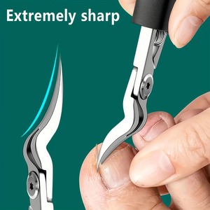 Coupe-ongles en acier robuste, lame dentelée professionnelle pour ongles épais et incarnés, coupe-ongles durable pour hommes et femmes - Product Image 5
