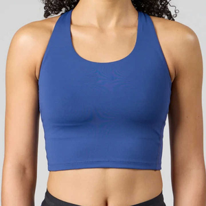 Seamless High Elastic <b>Knitted</b> 100% Cotton Velvet O-Neck Front Casual Yoga <b>Tank</b> <b>Top</b> Women's Breathable Quick Dry Eco-Friendly - Product Image 4