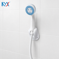 Pommeau de douche manuel réglable en plastique avec tuyau résistant au gel et support pour kit de remplacement de douche de salle de bain