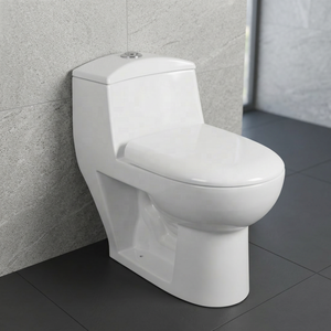 Modern Floor Mounted One Piece Siphonic <b>Ceramic</b> Toilet With Bidet For South American Residential Projects - Product Image 4