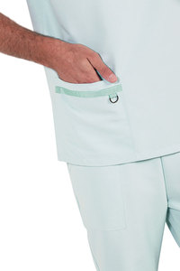 Men's V Neck Medical <b>Scrub</b> Set Hospital Uniform ODM 4 Way Stretch Woven Breathable Washable Wrinkle Resistant Nursing Needle - Product Image 6
