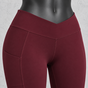 High Waist Breathable Thick Velour Solid Vintage Style Full Length <b>Pockets</b> Pants <b>Leggings</b> for Summer - Product Image 3