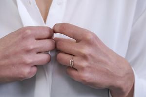 High Quality Solid 925 Sterling <b>Silver</b> 14K Gold Plated Zircon Prong Setting Horseshoe Christian Cowgirl Gifted <b>Ring</b> Fine Jewelry - Product Image 5