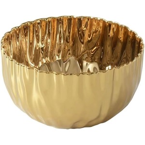 Bol de Metal Dorado Hecho a Mano, Estilo Glamuroso, Plato Decorativo para Servir Comida en Fiestas, Más Vendido - Product Image 5