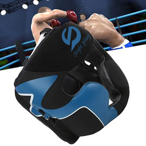 Protège-tête de boxe en cuir PU, entièrement rembourré, pour sparring, MMA, entraînement de kickboxing, équipement sportif, protège-tête de boxe - Product Image 3