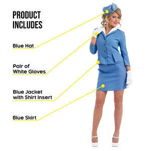 Uniforme d'hôtesse de l'air sur mesure de qualité supérieure, vêtements professionnels pour femmes, ensemble jupe à manches longues, couleur unie, hôtesse de l'air - Product Image 6