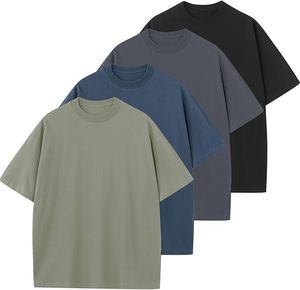 T-shirts amples en coton respirant à manches courtes pour hommes – Col rond décontracté, coupe ample, hauts basiques unis, idéal pour le sport - Product Image 4