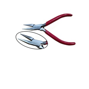 Pince à bec de bijoutier en acier inoxydable SUNTOOLS/STIPL, modèle 474D, poignée rouge, pour le pliage, le façonnage et la coupe de fils, fabrication de bijoux - Product Image 1