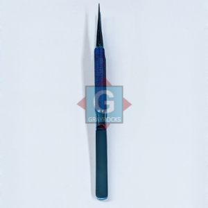 Pinzas de Microcirugía Azules, Instrumento Quirúrgico Manual con Certificación CE Clase I para Uso en Quirófanos - Product Image 1