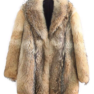 Winter 2025 New <b>Men's</b> <b>Long</b> Faux Wolf <b>Coat</b> Fur <b>Coat</b> Faux Mink Fur <b>Coat</b> <b>Men</b> - Product Image 1