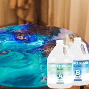 Résine et durcisseur de haute qualité, transparents comme du cristal, résine époxy 3:1 A et B. Convient pour le moulage profond de la résine de table en bois de rivière. - Product Image 3