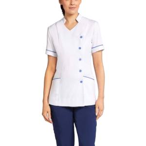 Conjunto de Uniformes de Enfermería de Mezclilla Personalizados para Mujer, Talla Grande, Casual, Elástico, Transpirable, Cómodo, Ropa de Hospital Bordada - Product Image 1