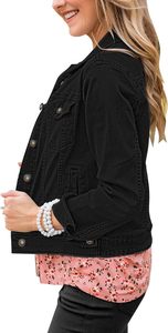 Women's <b>Cropped</b> <b>Denim</b> <b>Jacket</b> Vintage Blue Button Closure Casual Street Style OEM Custom Fashion Outerwear Premium Quality Fit - Product Image 6