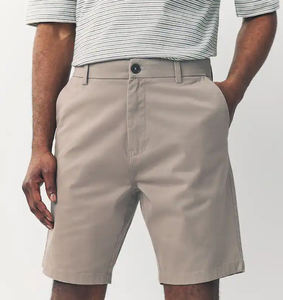 Shorts de sport pour hommes en toile unie, écologiques, à séchage rapide, respirants, taille mi-haute, style hip-hop, avec poches zippées, légers, cinq-quarts - Product Image 2