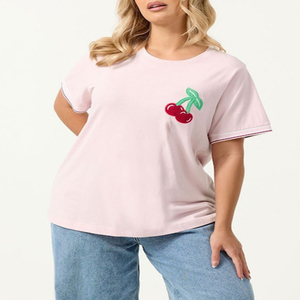 Camisetas Extra Grandes Bordadas de Alta Calidad para Mujer, de Secado Rápido, Cómodas, Ligeras y Transpirables, Personalización de Marca OEM - Product Image 2