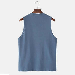 Camisetas sin Mangas para Hombre al por Mayor, 100% Algodón, Diseño Cómodo de Punto, Logotipo Personalizado, Color Sólido, Tejido Transpirable de Alta Calidad - Product Image 3