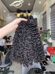 Cheveux humains vietnamiens 100% non transformés bouclés Jerry Curls Remy Hair Grade - Product Image 6