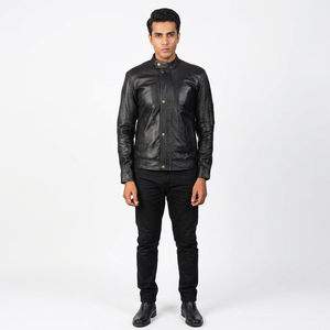 Custom Manufacturer High Quality Vintage 100% fox Leather <b>Jacket</b> Winter and Snow Fall <b>Men's</b> Leather Baseball <b>jacket</b> for <b>men</b> - Product Image 1