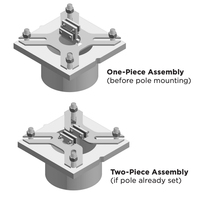 Pince antivol pour câble de poteau d'éclairage de parking en acier, avec dispositif de décompression de câble et verrouillage, garantie 10 ans pour usage extérieur routier