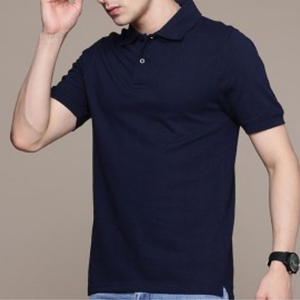 เสื้อโปโลแขนสั้นสีดำสำหรับผู้ชาย ผ้าฝ้าย 100% ปิเก้ ระบายอากาศได้ดี สวมใส่สบาย ทรงปกติ ดีไซน์เรียบง่าย ติดกระดุมด้านหน้า - Product Image 2