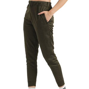 Pantalon de jogging vert olive taille haute avec poches, taille élastique, longueur cheville, pour femme, vêtement de sport - Product Image 5