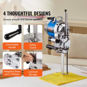 Máquina cortadora de tela con cuchillo recto de alta velocidad de 750W, hoja de acero aleado de 9,8 \ ", cuchillo automático Industrial para afilar multicapa - Product Image 5