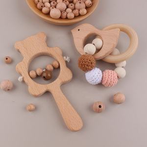 Mordedor de Madera para Bebé Ecológico, Impermeable, Duradero y Ligero, Hecho a Mano, Suministro de Fábrica, Decoración del Hogar - Product Image 2