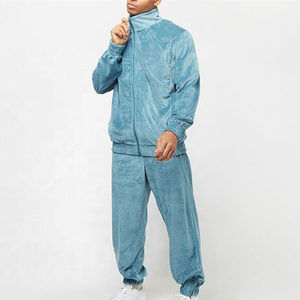 Custom Logo Wholesale Slim Fitted Blank <b>Velour</b> Two Piece Track Jacket and Pant Set Jogger Suit Luxury Pink Men <b>Velour</b> <b>Tracksuits</b> - Product Image 4