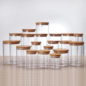 100ml 120ml 250ml 500ml 1000ml Classic Cylinder Kitchen <b>Food</b> <b>Glass</b> <b>Storage</b> <b>Containers</b> with Flip Top Lids 2oz 8oz 16oz 32oz - Product Image 4