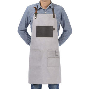 Delantal de Soldadura de Cuero Vacuno, Correas de Nailon Ajustables, Resistente a las Llamas, Sin Mangas, Moderno, Certificado CE, Seguridad Industrial - Product Image 1