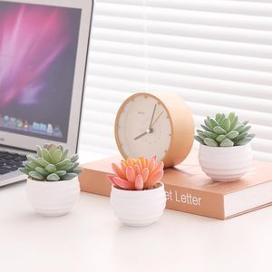 Mini Macetas con Suculentas Artificiales, Plantas Falsas en Cerámica, Arreglo Decorativo para Hogar u Oficina, Regalo para Mujeres - Product Image 6