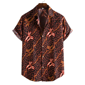 Printed <b>Shirts</b> Hawaiian Short Sleeved <b>Button</b> Up <b>Shirt</b> Tropical Vacation Beach <b>Shirt</b> Men's Casual Loose Tops - Product Image 1