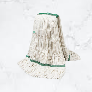 Mopa Blanca de Secado Rápido KSR Premium, Diseño Reutilizable de Alta Calidad con Sistema de Escurrido Eficiente de 4 Lados y Banda Verde Resistente de 2 Pulgadas - Product Image 1