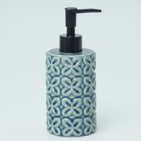 Distributeur de savon cylindrique en céramique, accessoire de salle de bain pour la maison et l'hôtel