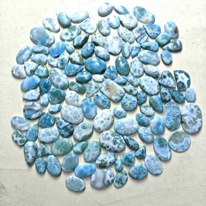 100% Larimar azul Natural piedras preciosas sueltas venta al por mayor lote mezcla forma azul Larimar cabujón piedras preciosas sueltas hechas a mano joyería - Product Image 5