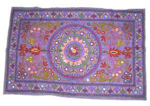Handcrafted Aari Embroidery 100% Cotton Eco-Friendly Customizable Dining <b>Table</b> <b>Runner</b> for Home Decor - Product Image 2