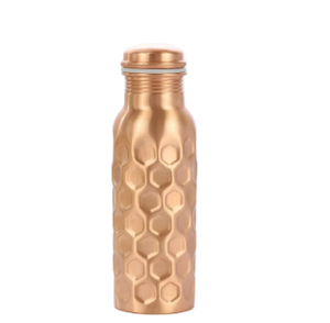 Elegante Juego de Botellas de Cobre Sólido con Grabado de Diamantes Antiguos en el Centro, para Bebidas, para Uso en el Hogar, Viajes y Fiestas - Product Image 5