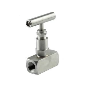 Vanne à aiguille droite mâle à faible débit en acier inoxydable SS316L, commande manuelle, 3000 psi, avec bonnet intégré pour fluides gazeux - Product Image 2