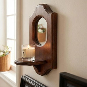 Consola de Entrada con Espejo de Pared de Madera, Espejo de Bienvenida para Pasillo, Decoración del Hogar, Espejo Colgante al por Mayor, Accesorio - Product Image 3