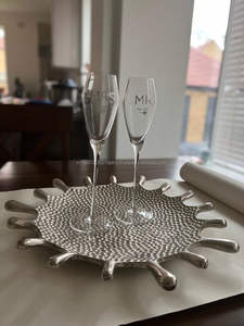 Bandeja Decorativa Artesanal de Aluminio Moderno Personalizada para el Hogar y Jardín, Chapada en Oro, Venta al por Mayor Directa de Fábrica - Product Image 4