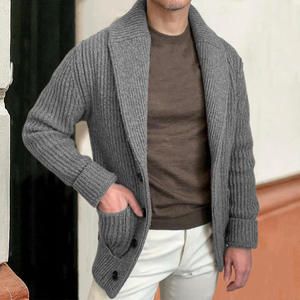 PASUXI Nouvelle Arrivée Manteau d'hiver long réversible en laine pour homme, col double, écologique, chaud, style parka/trench - Product Image 2