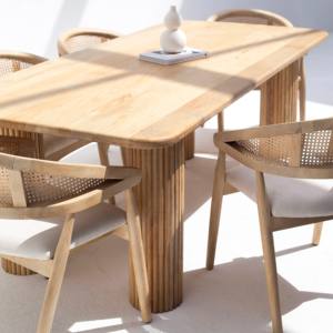 Mesa de Comedor Vandana Zentrix Lunaris de Madera de Mango con Diseño Contemporáneo Hecho a Mano - Product Image 2
