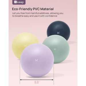 Petit ballon de Pilates anti-éclatement épaissi avec pompe pour la physiothérapie, le fitness et le renforcement du tronc - Product Image 5